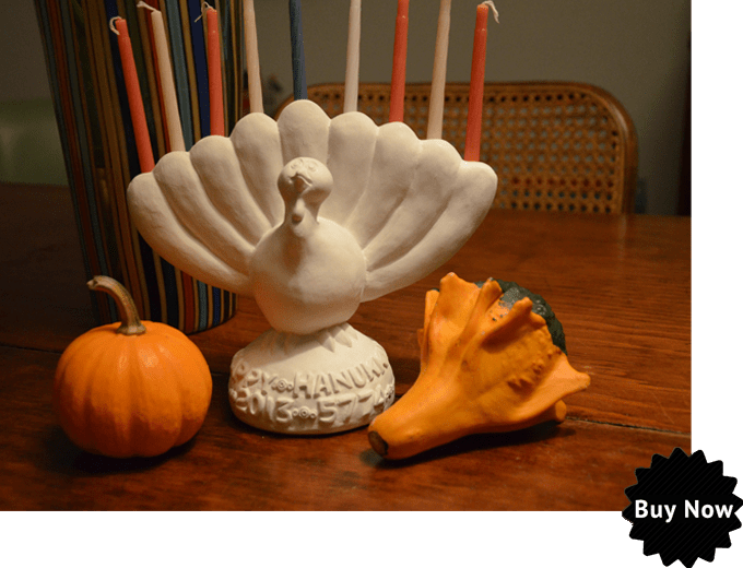 9-year-old Asher Weintraub conceived and designed the Turkey/Menorah he calls the Menurkey.