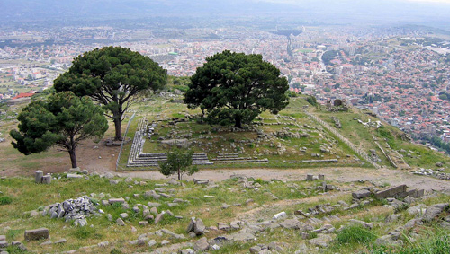 Altar of Zeus foundation, Pergamum, Turkey