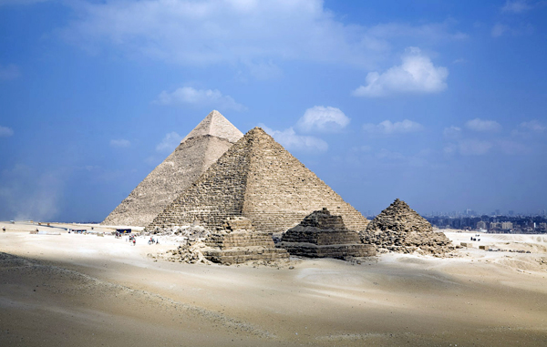 the pyramids of Giza, Egypt