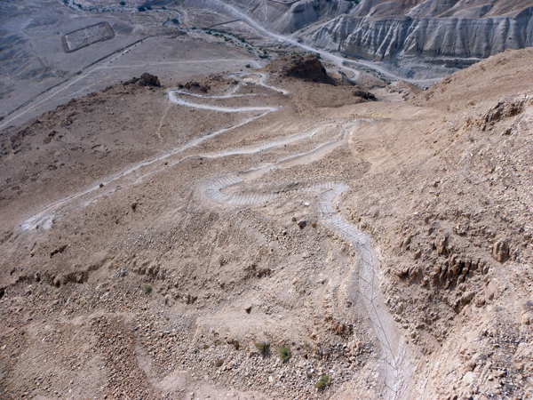 snake path, Masada, Israel, photo by Sallie Volotzky