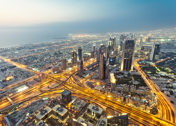 view from Burj Khalifa, Dubai, UAE