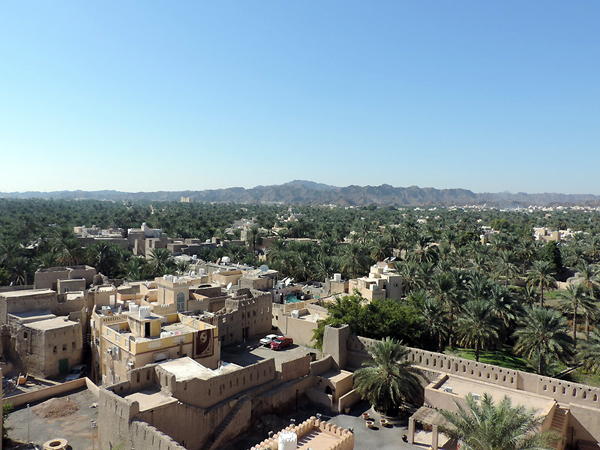 view from Nizwa Fort, Nizwa, Oman, photo by Sallie Volotzky